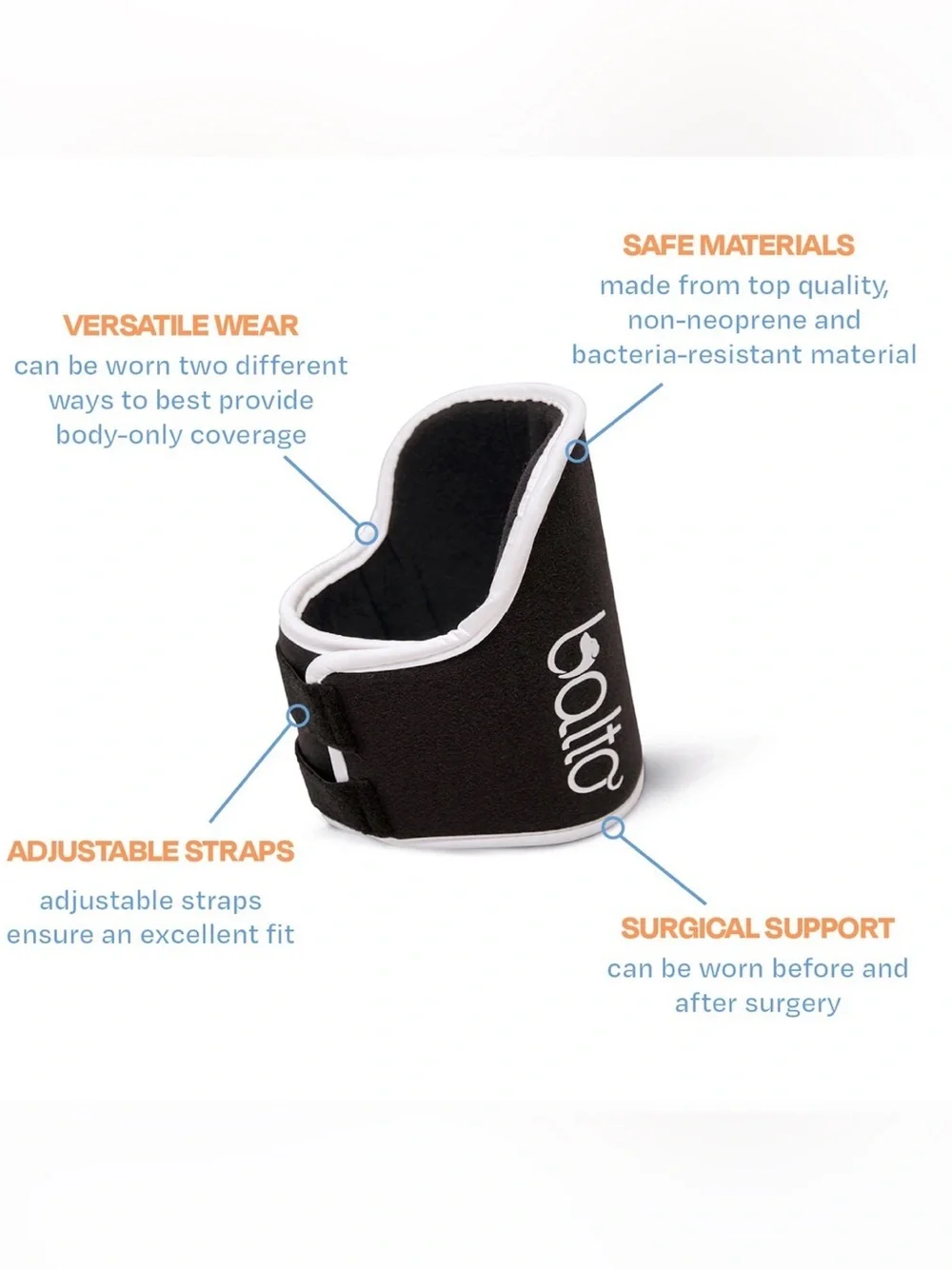 Black Dog Recovery Collar - Supportive Pet Neck Brace